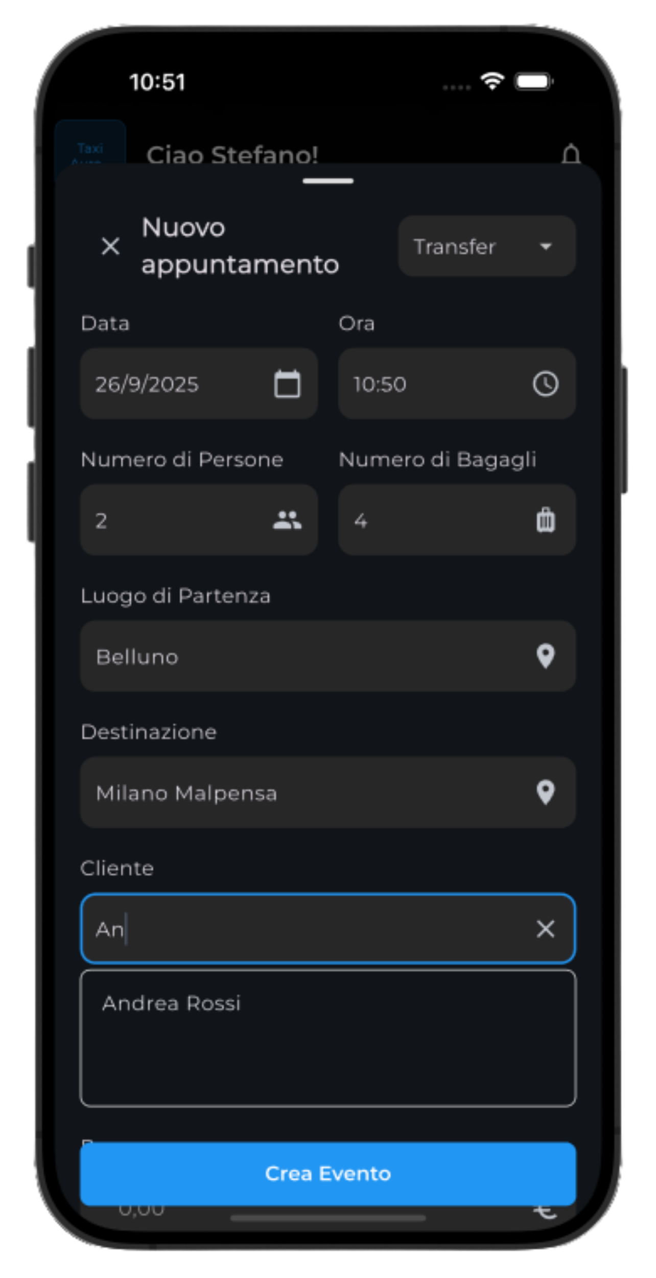 Chauffall App Screen 2